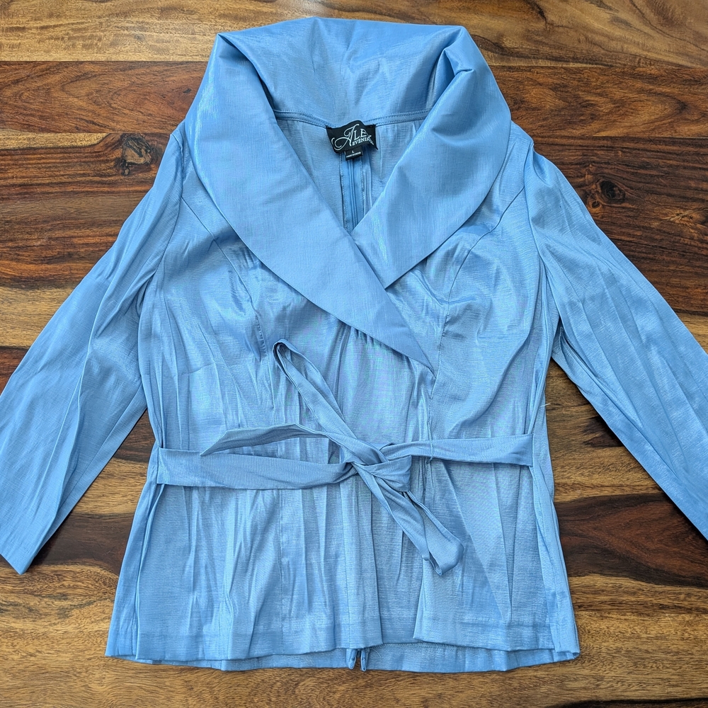 Alex Evenings Womens Stretch Taffeta 3/4 Sleeve Formal Blouse- Size Large